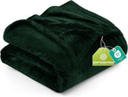 Utopia Bedding Fleece Blanket King Size Forest Green 300GSM Luxury Anti-Static Fuzzy Soft Microfiber Bed Blanket (90x102 Inch)