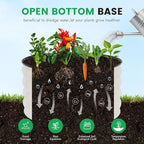 INNO STAG 3 Pcs Round Galvanized Raised Garden Bed — 2×2×1ft Planter Box Outdoor Raised Beds Kit for Gardening Vegetables, Fruits, Herbs, and Flowers, White