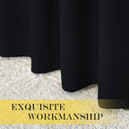 NICETOWN Blackout Sliding Glass Door Curtain for Living Room Extra Wide, Grommet Thermal Insulated Light Blocking Curtain Drape for Patio/French Door, W100 x L84, 1 Panel, Black
