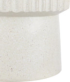 JONATHAN Y TBL1102B Louisa 19" Modern Art Deco Tambour Indoor/Outdoor Accent Table Art Deco, Minimalist, Contemporary, Bohemian, Mid-Century, Patio, Garden, Bathroom,Living Room, Cream Terrazzo Finish