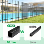 Metal Decorative Garden Fence 42" H x 30" W (5 Panels, Total Length 12.5 feet), Metal Border Folding Fence, Landscape Fencing Dog Fence Pet Fence for Flower Bed, Yard, Animal Barrier