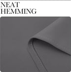 NICETOWN Blackout Curtains Panels for Living Room, 2 Panels, 66 x 70 Inch, Gray, 3 Pass Microfiber Noise Reducing Thermal Insulated Solid Ring Top Blackout Window Drapes