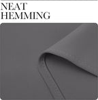 NICETOWN Bedroom Curtains Blackout Drapery Panels, Three Pass Microfiber Thermal Insulated Solid Ring Top Blackout Window Curtains/Drapes (Two Panels, 42 x 50 inches, Gray)