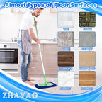 Coral Fleece Mop Pads, Reusable Wet/Dry Compatible with Swiffer, 3 Pack Washable for Hardwood/Surface Floor Cleaning