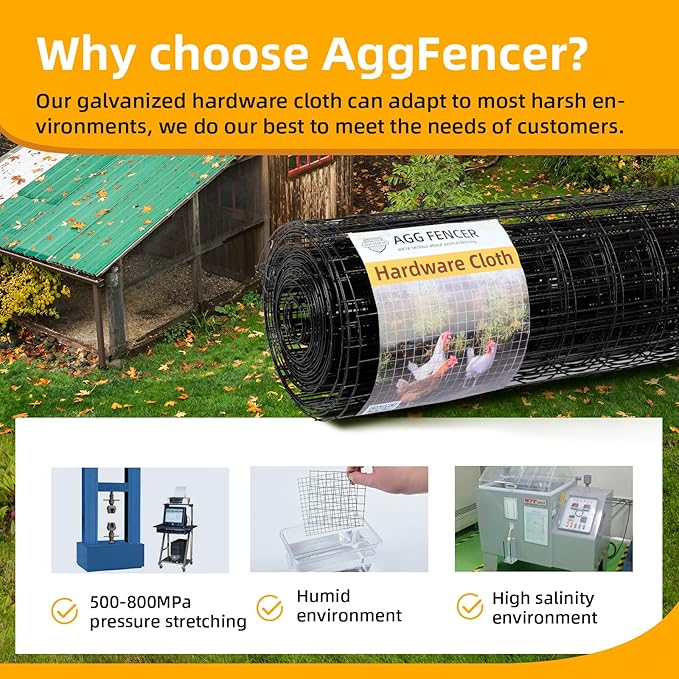 36in x 100ft Black Hardware Cloth 2x3 inch 16Ga PVC Coated Wire Mesh Vinyl Coated Fence, Welded Metal Chicken Wire Fencing Roll, Garden Plant Fencing, for Chicken Coop and Home Improvement