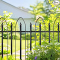 Garden Fence 24" W x 24" H (10 Panels, Total 20 ft), Metal Fence Decorative Border Fence, Rustproof Landscape Fencing for Dog, Flower Bed, Yard, Patio, Animal Barrier