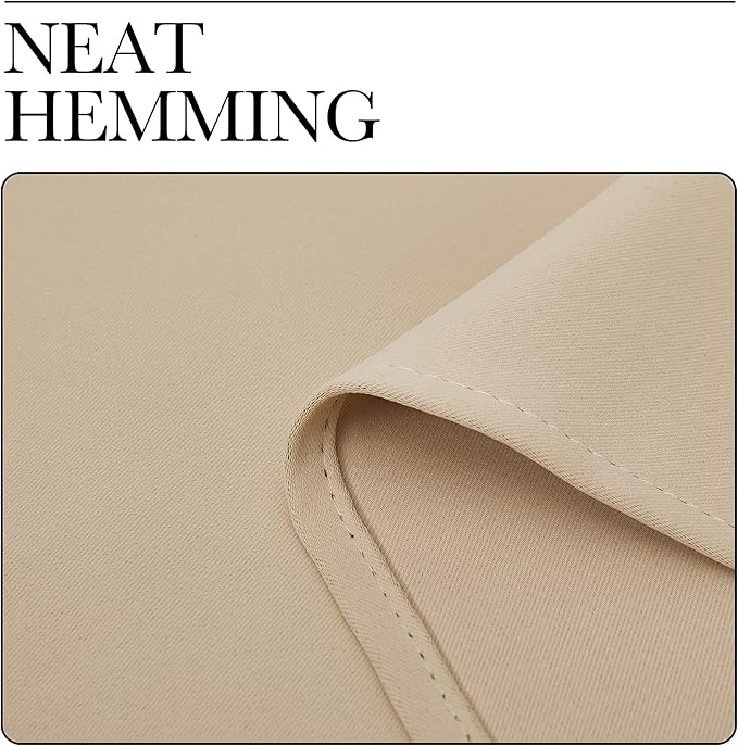 NICETOWN Thermal Insulated Grommet Room Darkening Curtains/Draperies/Panels for Bedroom (2 Panels, W42 x L63 inches, Biscotti Beige)