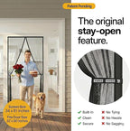 AUGO Magnetic Screen Door - Self Sealing, Heavy Duty, Hands Free Mesh Partition Keeps Bugs Out - Pet and Kid Friendly - Patent Pending Keep Open Feature - 34 Inch x 81 Inch