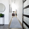 Nourison Home Nourison Essentials Blue Grey 2'2" x 14' Area Rug - Easy Clean, Non Shedding, Bed Room, Living Room, Dining Room, Kitchen (14' Runner)