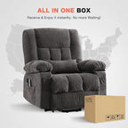 Power Lift Recliner Chair for Elderly with Vibration Massage and Lumbar Heating, Electric Lift Recliner Single Sofa with Side Pocket and USB Charge Port for Living Room