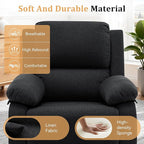 Recliner Chair, 360 Swivel Rocker Chair for Adults, Small Rocking Recliner for Small Spaces, Upholstered Fabric Glider Recliner Nursery
