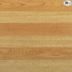 Nexus Self Adhesive 12-Inch Vinyl Floor Tiles, 20 Tiles - 12" x 12", Wood Light Oak Plank-Look Pattern - Peel & Stick, DIY Flooring for Kitchen, Dining Room, Bedrooms & Bathrooms by Achim Home Décor