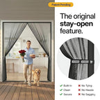 AUGO Magnetic Screen Door - Self Sealing, Heavy Duty, Hands Free Mesh Partition Keeps Bugs Out - Pet and Kid Friendly - Patent Pending Keep Open Feature - 74 Inch x 81 Inch