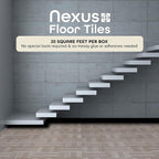 Nexus Self Adhesive 12-Inch Vinyl Floor Tiles, 20 Tiles - 12" x 12", Ash Grey Wood Pattern - Peel & Stick, DIY Flooring for Kitchen, Dining Room, Bedrooms & Bathrooms by Achim Home Decor