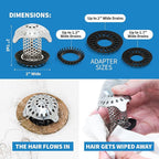 TubShroom Ultra Revolutionary Bath Tub Drain Protector Hair Catcher/Strainer/Snare Stainless Steel, Single Pack