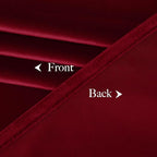 NICETOWN Red Velvet Textured Window Curtains/Draperies for Living Room, Home Decoration Panels with Rod Pocket Design for Hall, Villa (1 Pair, 84 inches Long)