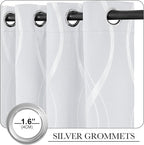 NICETOWN Room Darkening Curtains for Living Room - Easy Care Solid Thermal Insulated Grommet Room Darkening Curtains/Panels/Drapes for Bedroom Decoration (2 Panels, 52 by 72, Greyish White)