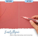 Slobproof Refillable Touch-Up Paint Pen, Mess-Free, Reusable Wall Paint Repair Tool, Precise Application, DIY Home Improvement, Furniture, Arts and Crafts, Patented Design, Easy Storage, Pack of 5