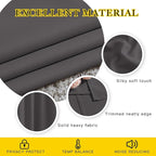 NICETOWN Grey Blackout Curtains 63 inch Length for Bedroom, Grommet Top Room Darkening Thermal Window Treatments Solid Vertical Drapes for Living Room, 2 Panels, W40 x L63
