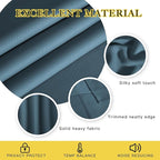 NICETOWN Door Curtain for Closet Doors 80 Inches Long 1 Panel, Blackout Doorway Curtain for Open Closet Bedroom, Room Divider Living Room for Privacy (Smoky Blue, 1 Panel, 46W x 80L)