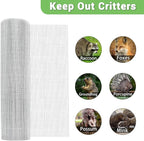 HITTITE Hardware Cloth 1/2 inch 24in x 50 ft, Hot-dip Galvanized After Welding Chicken Wire Mesh, 19 Gauge Welded Chicken Wire Fencing for Chicken Coop and Home Improvement Projects