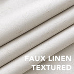 H.VERSAILTEX Blackout Curtains, Durable Thick Textured Look 100% Blackout Patio Door Curtain, Grommet Extra Wide Sliding Door Curtain Panel Long Curtains, W100 x L108 inch- Ivory