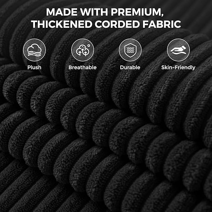 MAXYOYO Folding Sofa Couch, Convertible Floor Sleeper Couch with 2 Pillows, Tufted Floor Oversized Loveseat Couch Tufted Fold Out Chair Bed Comfy Sofa Lounge for Living Room Bedroom, Black