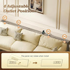 SUPERJARE Sofa Table with 2 Power Outlets and USB-C Ports, 5.9 Inch Narrow Console Table with Storage, Extra-Long, for Entryway Hallway Couch Behind Sofa, Small Spaces (Oak, 5.9"D x 110.2"W x 29.7"H)