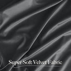 NICETOWN Grey Velvet Curtains 84 inches, Sound Reducing Heavy Matt Solid Rod Pocket Room Darkening Drapes/Panels for Living Room (2 Panel Per Pack, 84 inches Long)