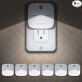 LED Night Lights Plug into Wall with Dusk-to-Dawn Sensor, Automatically Turn on and Off,Night Light for Kids,Bedroom,Bathroom,Stairs, White, 6 Packs