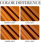 NICETOWN Orange Curtains 84 inch Length 2 Panels, Grommet Faux Silk Thermal Drapes Light Reducing Energy Saving Privacy Window Treatments for Living Room, W52 x L84