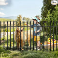 Metal Garden Fence 32 inch H x 24 inch W (5 Panels, Total Length 10 ft) No Need Dig Outdoor Rustproof Animal Barrier Fencing Border Fence for Dog, Patio,Yard, Landscape, Flower Bed