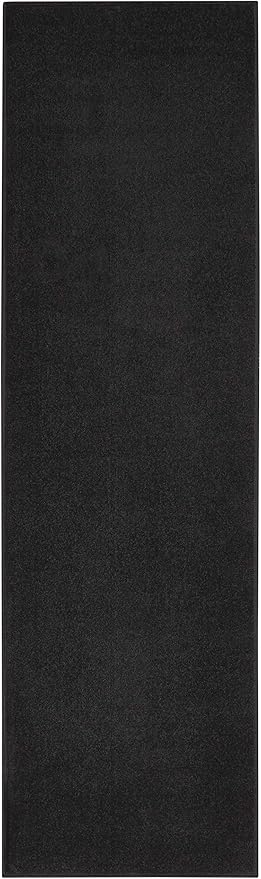 Nourison Home Nourison Essentials Black 2'2" x 10' Area Rug - Easy Clean, Non Shedding, Bed Room, Living Room, Dining Room, Kitchen (10' Runner)