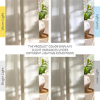 NICETOWN Bone White Linen Curtains for Kitchen, Thick Flax Small Window Treatments Semi Sheer Privacy Assured with Light Through for Cafe/Bathroom, W55 x L84, 2 Panels