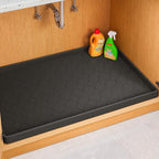 Jin&Bao Waterproof Under Sink Mat 37" x 22", Thick Silicone Mat Cabinet Protector for Kitchen and Bathroom, Shelf Liner, Home Organizer and Storage, Multipurpose Tray for Gadgets and Essentials