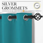 NICETOWN Room Darkening Curtains 78 inch Length 2 Panels, Thermal Insulated Grommet Blackout Curtains for Modern Casual Elegant Bedroom Kids Room Theme Decoration (Peacock Teal, 2 Pieces, W55)