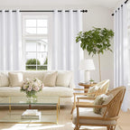 NICETOWN 100% Blackout 108 inch Curtains, Grommet Thermal Insulated Window Treatments Light Blocking Drapes for Bedroom/Living Room, W52 x L108, 2 Panels