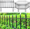 Metal Decorative Garden Fence 22" Wide x 18" High (20 Panels, Total Length 36 feet), Metal Border Folding Fence, Landscape Fencing for Flower Bed, Yard, Animal Barrier