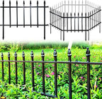 Metal Decorative Garden Fence 22" Wide x 18" High (20 Panels, Total Length 36 feet), Metal Border Folding Fence, Landscape Fencing for Flower Bed, Yard, Animal Barrier