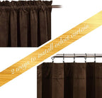 NICETOWN Brown Velvet Curtains, Thermal Insulated Sound Reducing Heavy Matt Heat & Chill Resistant Drapes for Home Decoration (2 Panel Per Pack, 90 inches Long)