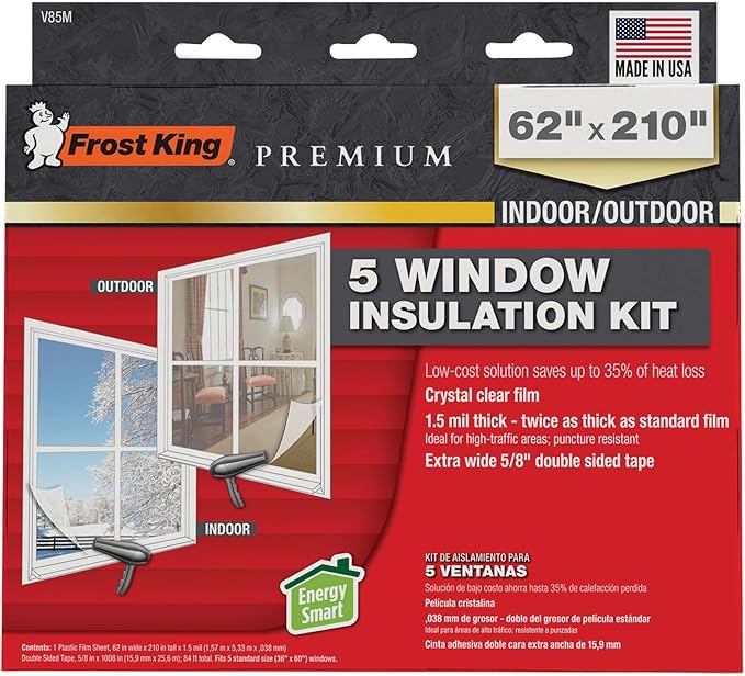 Frost King V85M Extra Strength Indoor Shrink Window Kits, Clear