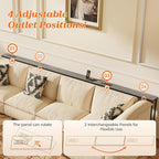 SUPERJARE 118.1 Inch Sofa Table with 2 Power Outlets and USB-C Port, 5.9 Inch Narrow Console Table with Storage, Extra-Long, for Entryway Hallway Couch Behind Sofa, Small Spaces, Charcoal Grey