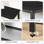 HOOBRO 29.5" Narrow Console Table, 3 Tier Entryway Table with Shelves, Thin Sofa Table, Behind Couch Table, Display Side Table, for Hallway, Entrance, Living Room, Black BB73XG01