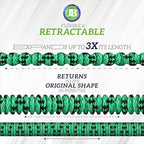 J&B XpandaHose 100ft Expandable Garden Hose – Ultra-Strong 3750D, 4-Layer Latex Core, Brass 3/4" Connectors, 10-Pattern Nozzle & Storage Bag – Lightweight, Kink-Reducing, Leak-Resistant