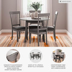 Signature Design by Ashley Shullden Casual Round Dining Small Drop Leaf Table, Seats up to 4, Gray