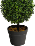 Nearly Natural 36in Artificial Triple Ball Boxwood Topiary Tree - Indoor Outdoor Realistic Faux Greenery for Home Patio Office Decor, Low Maintenance