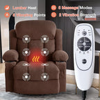 Power Lift Recliner Chair for Elderly with Vibration Massage and Lumbar Heating, Electric Lift Recliner Single Sofa with Side Pocket, Two Cup Holders and USB Charge Port for Living Room