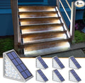 NIORSUN Solar Step Lights,6 Pack Cool White Solar Stair Lights Outdoor Waterproof IP67 Auto On Off,Solar Lights for Steps,Stair,Patio,Yard,Porch,Front Door,Sidewalk,Deck Decor