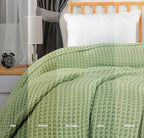 Utopia Bedding Sage Green 100% Cotton Waffle Blanket 300 GSM [Full - 90x84 Inch] Soft Lightweight Breathable Bed Blanket for All Season