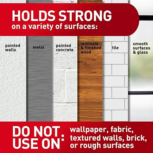 Command Poster Strips, 256 Strips Damage-Free Poster Hangers, No Tools Requried, Great for Home, Room, Wall, Office, and Dorm Decor, White Adhesive